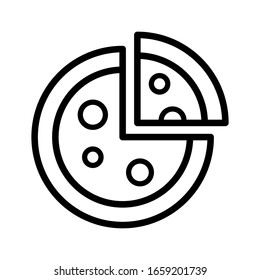 Pizza slice cut icon line style