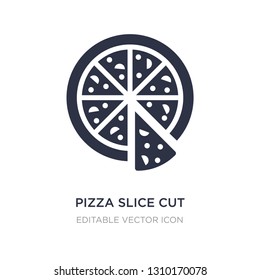 pizza slice cut icon on white background. Simple element illustration from Food concept. pizza slice cut icon symbol design.