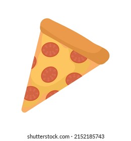 pizza slice design over white