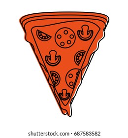 pizza slice fast food icon image