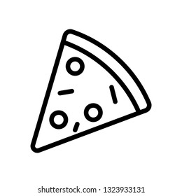 pizza slice favorites icon vector