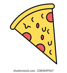 Pizza Slice  Fill inside vector icon which can easily modify or edit