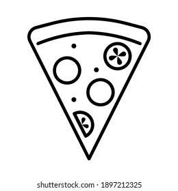 Pizza Slice Flat Icon Pictogram Web Stock Vector (Royalty Free ...