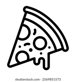 Pizza Slice food and culinary icon illustration