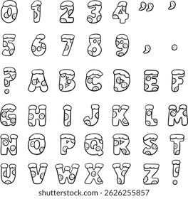 Pizza Slice Food  typography font lettering ABC cartoon vector text