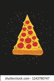 pizza slice galaxy cheese pepperoni italian food