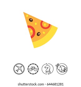 Pizza slice icon