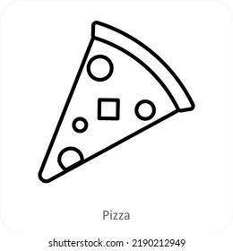Concepto De Icono De Pizza Y Slice