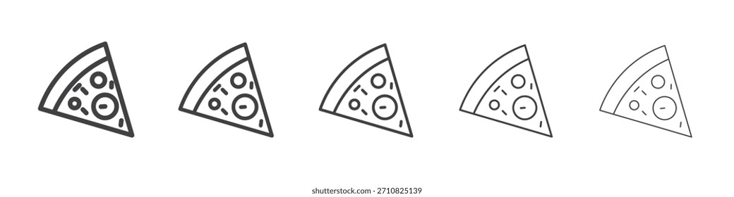 Diseño de icono de rebanada de pizza, logotipo, App, interfaz de usuario. Ilustración vectorial, EPS
