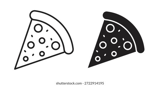 Icono de rebanada de pizza diseña colección para móvil, ui, Web.