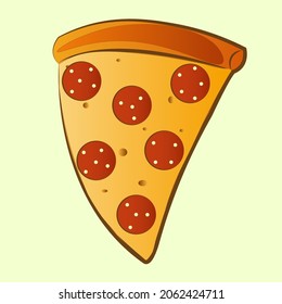 Pizza slice icon fast food concept isolated over white background. Vector illustration EPS10