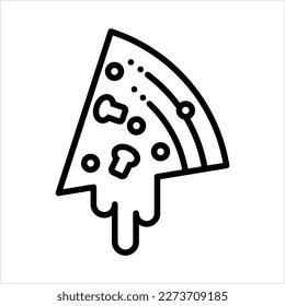 Pizza Slice Icon, Fast Food Icon Vector Art Illustration