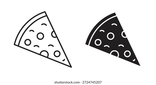 Ícone de fatia de pizza. sinal plano preenchido para conceito móvel e web design