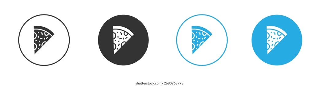Icono de rebanada de pizza. Plantilla de diseño de iconos gráficos
