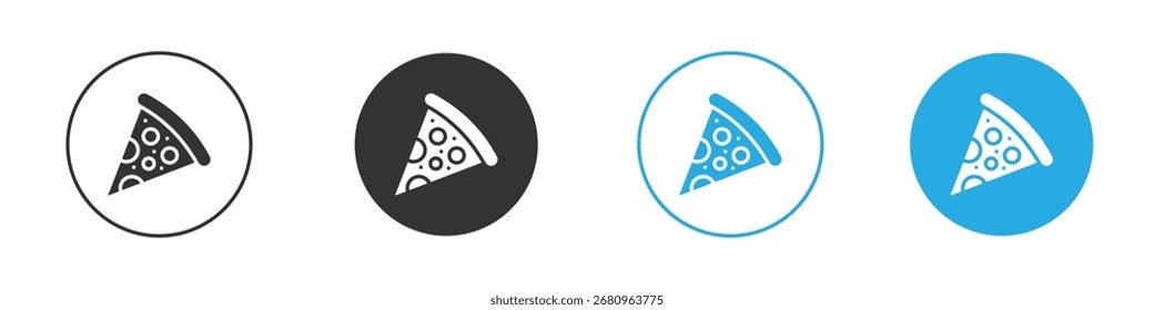 Icono de rebanada de pizza. Plantilla de diseño de iconos gráficos