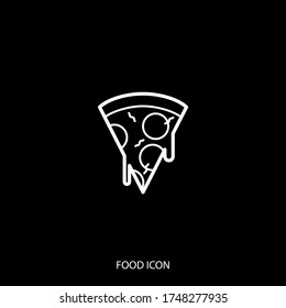 Pizza Slice Icon isolated on background. Symbol, logo. Vector illustration