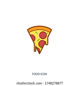 Pizza Slice Icon isolated on background. Symbol, logo. Vector illustration