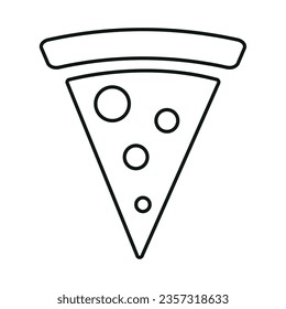 Icono de pizzería aislado en fondo blanco. Uno de los tipos de comida rápida más populares