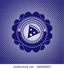 pizza slice icon with jean texture