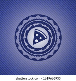 pizza slice icon with jean texture