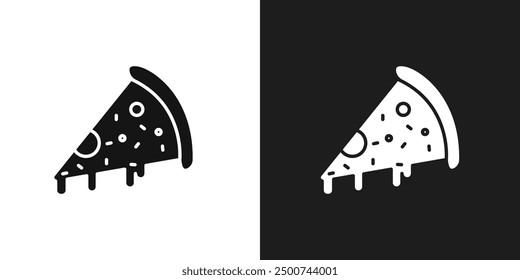 Pizza slice icon line art vector
