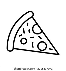 Pizza, Pizza Slice Icon Logo Design Vector Template Illustration Sign And Symbol
