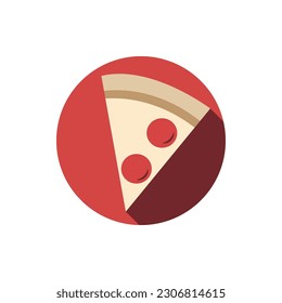 pizza slice icon logo vector illustration template design