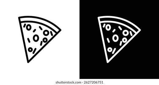 Pizza slice icon. Logotype vector set