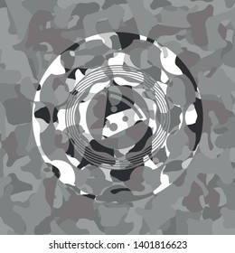 pizza slice icon on grey camo pattern