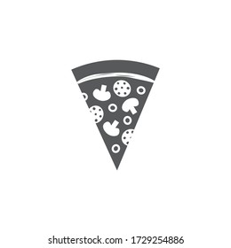 Pizza Slice Icon on white background