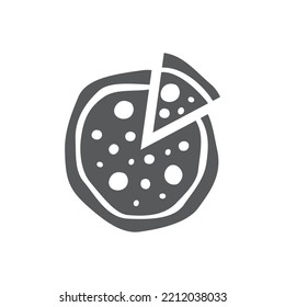 Pizzaarbild auf weißem Hintergrund