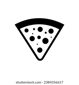 Pizza-Slice-Symbol auf weißem Hintergrund - einfache Vektorgrafik