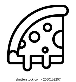Pizza Slice Symbol, Outline Pizza Slice Fast Food Vektorsymbol für Web- oder App-Design einzeln auf weißem Hintergrund.
