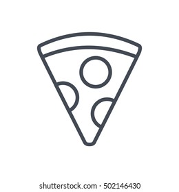 Pizza slice Icon Outlined Fast Food