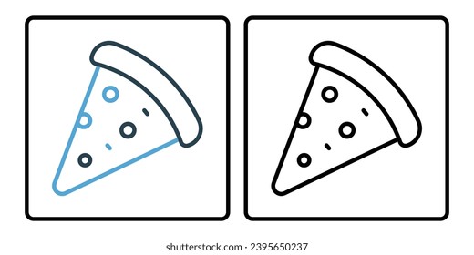 pizza slice icon. icon related to food. line icon style. simple vector design editable