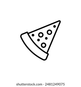Icono de rebanada de pizza para menús de restaurantes y servicios de entrega de alimentos