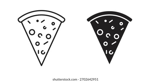 Icono de rebanada de pizza simple plana tendencia Diseño gráfico moderno logotipo abstracto