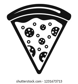 Pizza slice icon. Simple illustration of pizza slice vector icon for web design isolated on white background