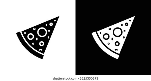 Pizza slice icon simple line vector. Symbol, logo.