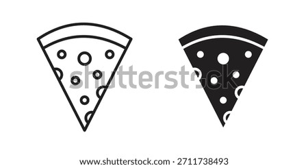 Pizza slice icon in simple modern vector format. EPS icon pack