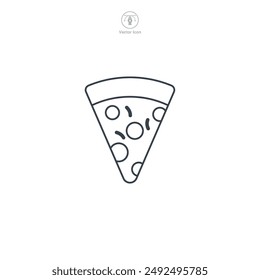 Pizza Slice icon theme symbol vector illustration isolated on white background