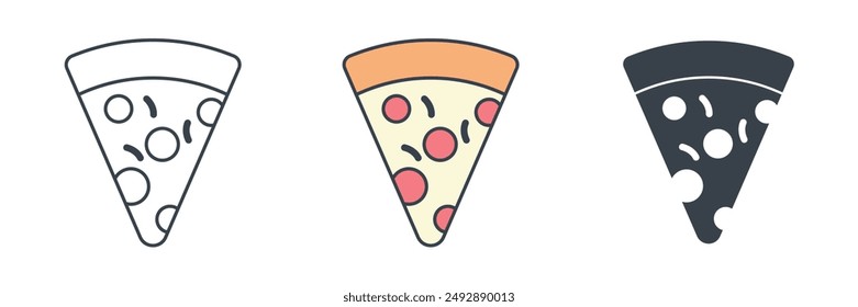 Pizza Slice icon theme symbol vector illustration isolated on white background