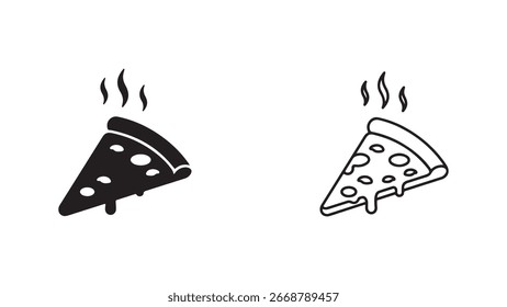 Icono de rebanada de pizza con fondo transparente