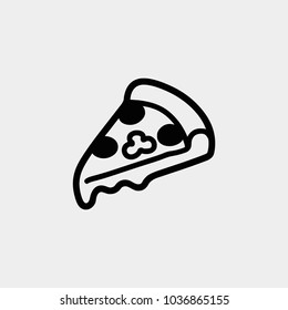 Pizza slice icon. Pizza vector