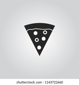 pizza slice icon vector