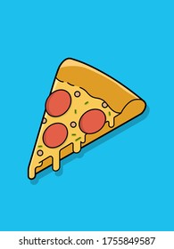 Pizza slice icon vector design