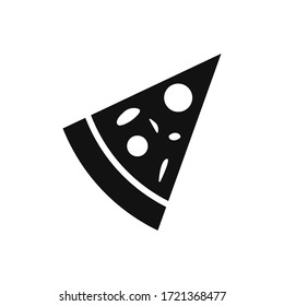 Pizza slice icon vector. Fast food sign