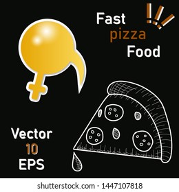 Pizza slice icon vector pizza, slice, food, italian, vector,