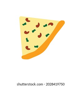 Vector de icono de sección de pizza. Ilustración del vector