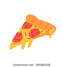 Pizza slice icon vector illustration